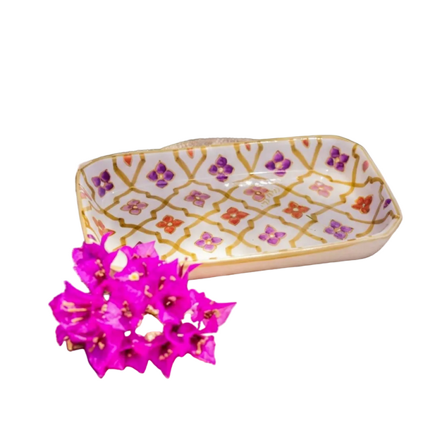 Rectangular Tray - Oasis 70's Gold