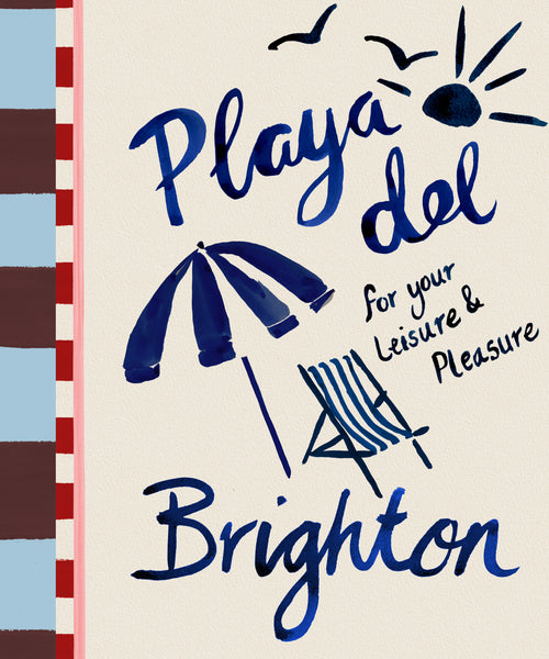 Playa del Brighton - Seaside scene Art Print close up