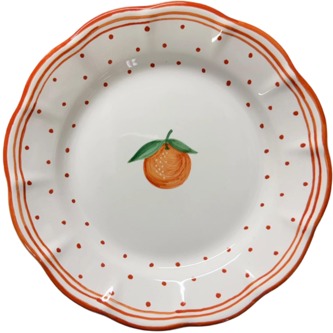 Plumetis Plate, Fruit Orange - 25cm