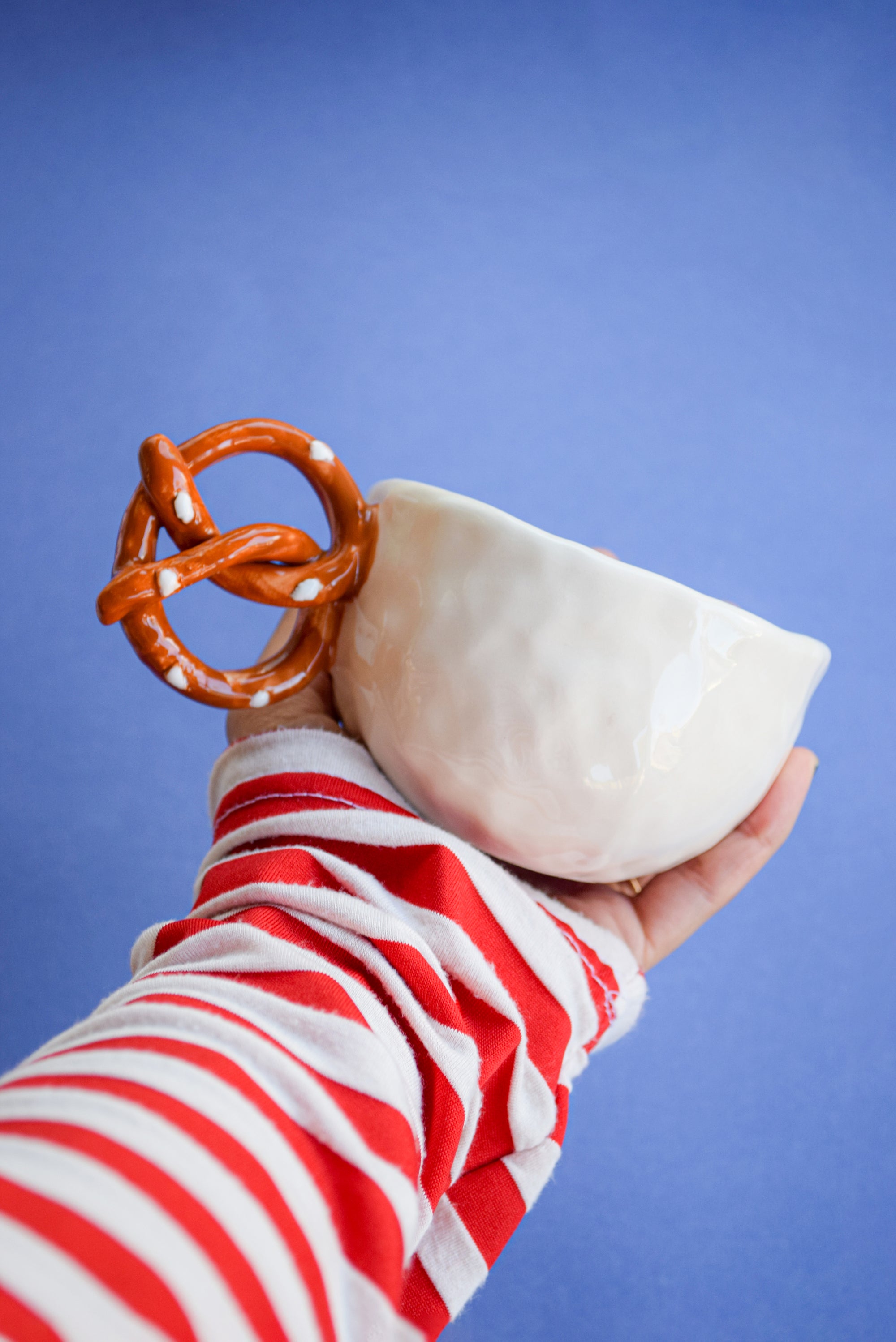 Handmade Ceramic Pretzel Mug