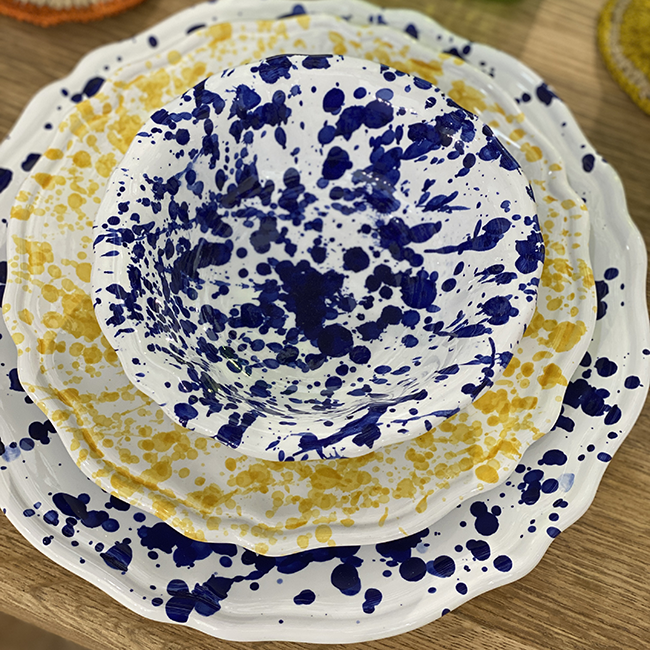 Plate Dots 20 cm Ochre