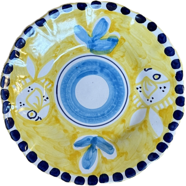 Amalfi Plate 16cm Yellow Fish