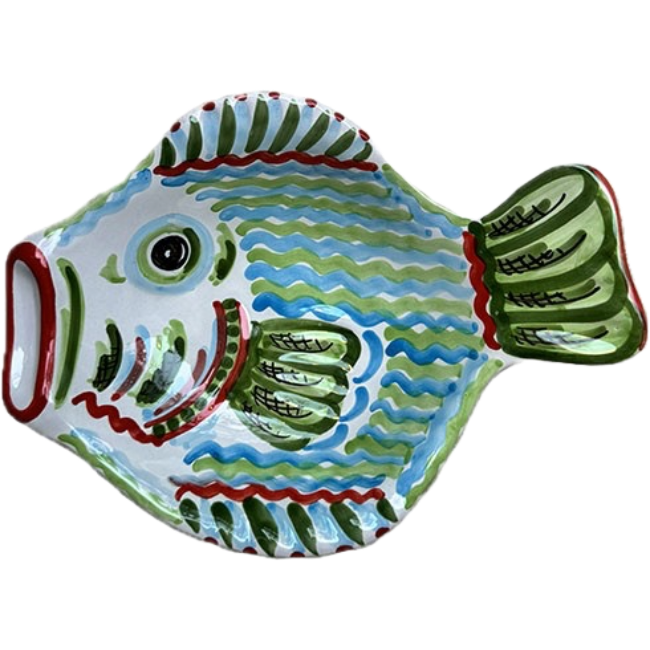 Green Portofino Fish Plate