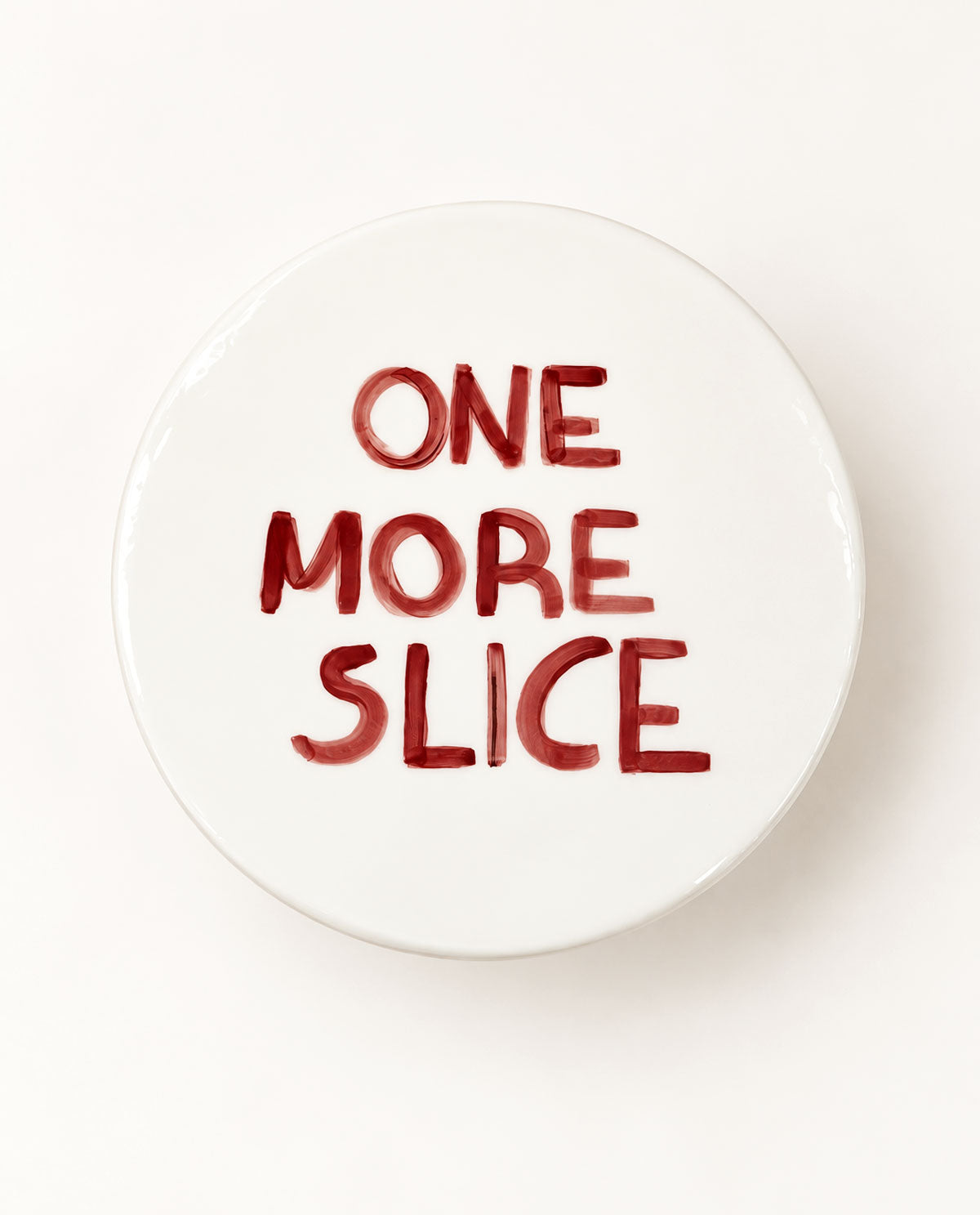 One More Slice Hand-Painted Ceramic Cake Stand - Pomona