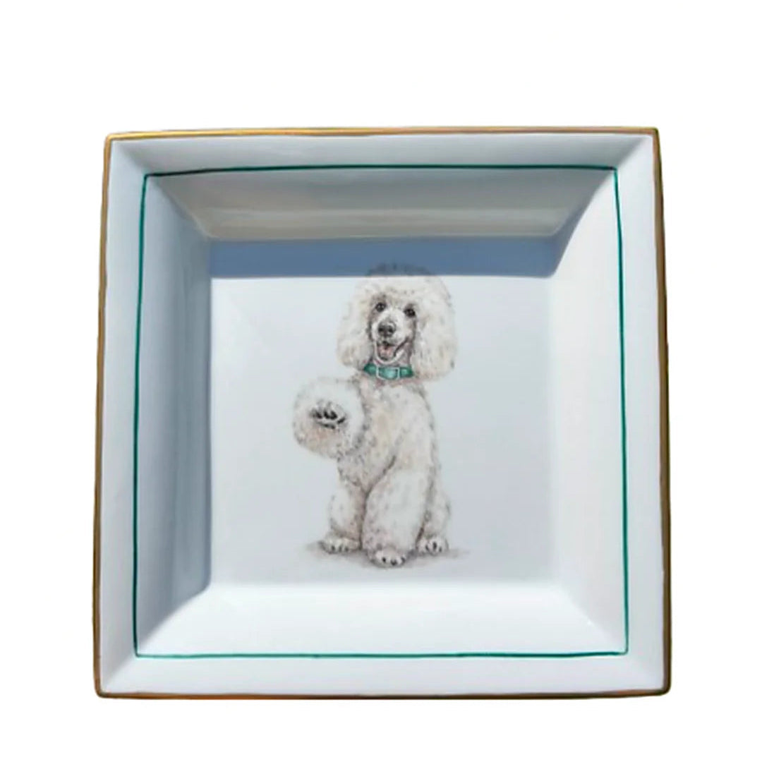 Porcelain Poodle Ashtray