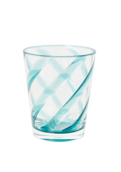Poolside Gossip - Translucent Turquoise Tumbler x 6 - Casa by Josephine Jenno