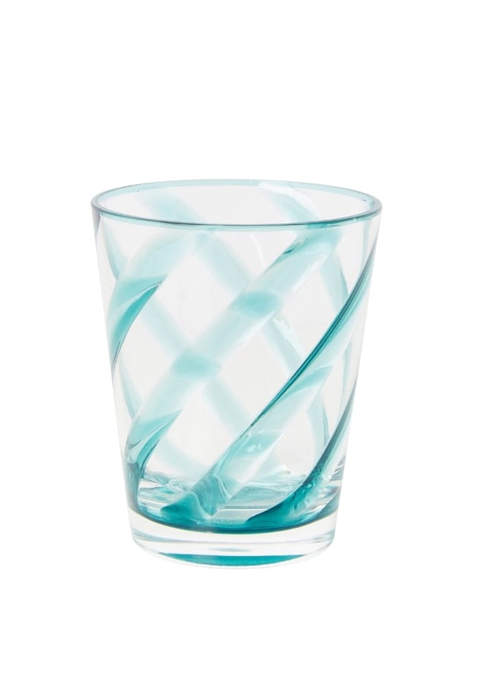 Poolside Gossip - Translucent Turquoise Tumbler x 6 - Casa by Josephine Jenno