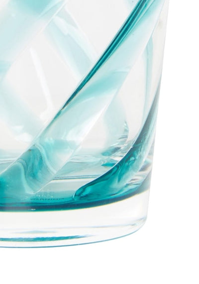 Poolside Gossip - Translucent Turquoise Tumbler x 6 - Casa by Josephine Jenno