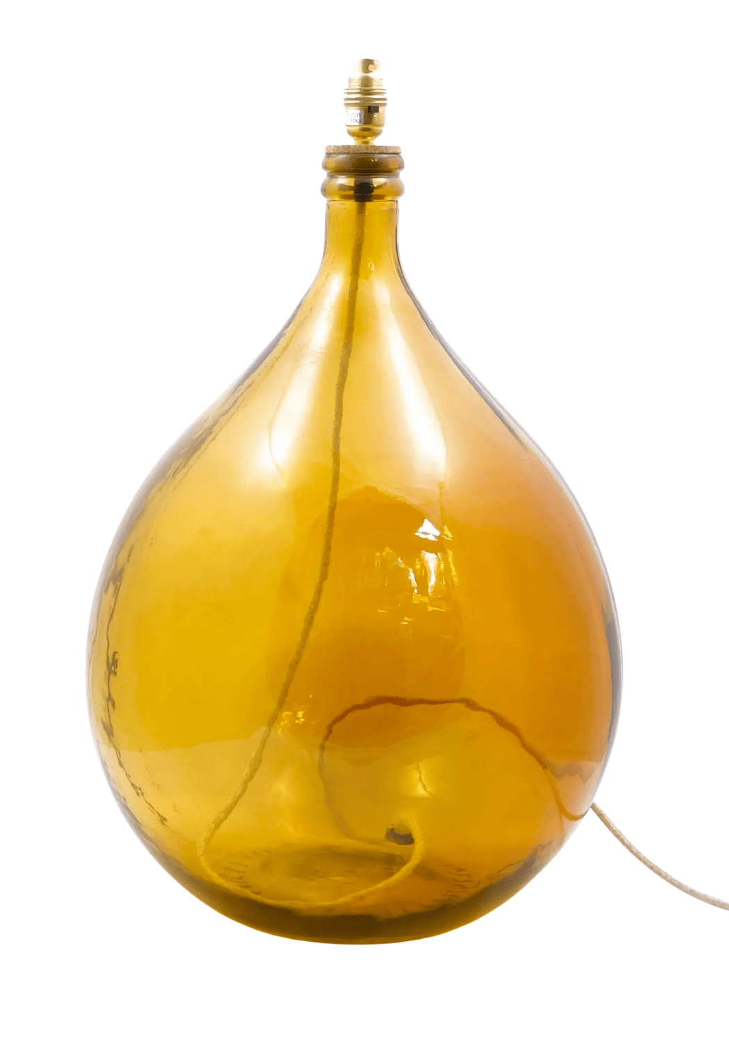 Poppy's Amber Recycled Glass Lamp Base - Casa by Josephine Jenno