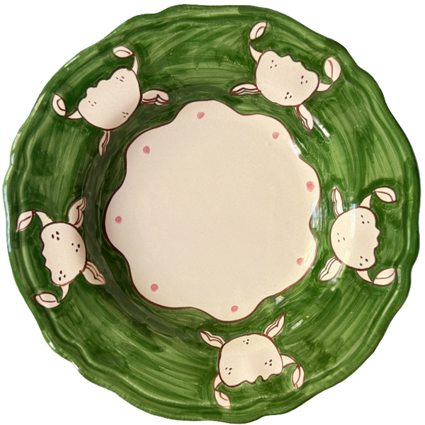 Positano Green Crab Pasta Bowl - 24cm