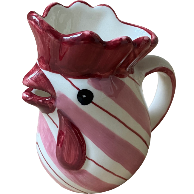 Pink Striped Pitcher / Milk Jug