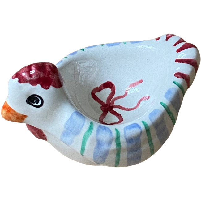 Blue Striped Hen Egg Cup