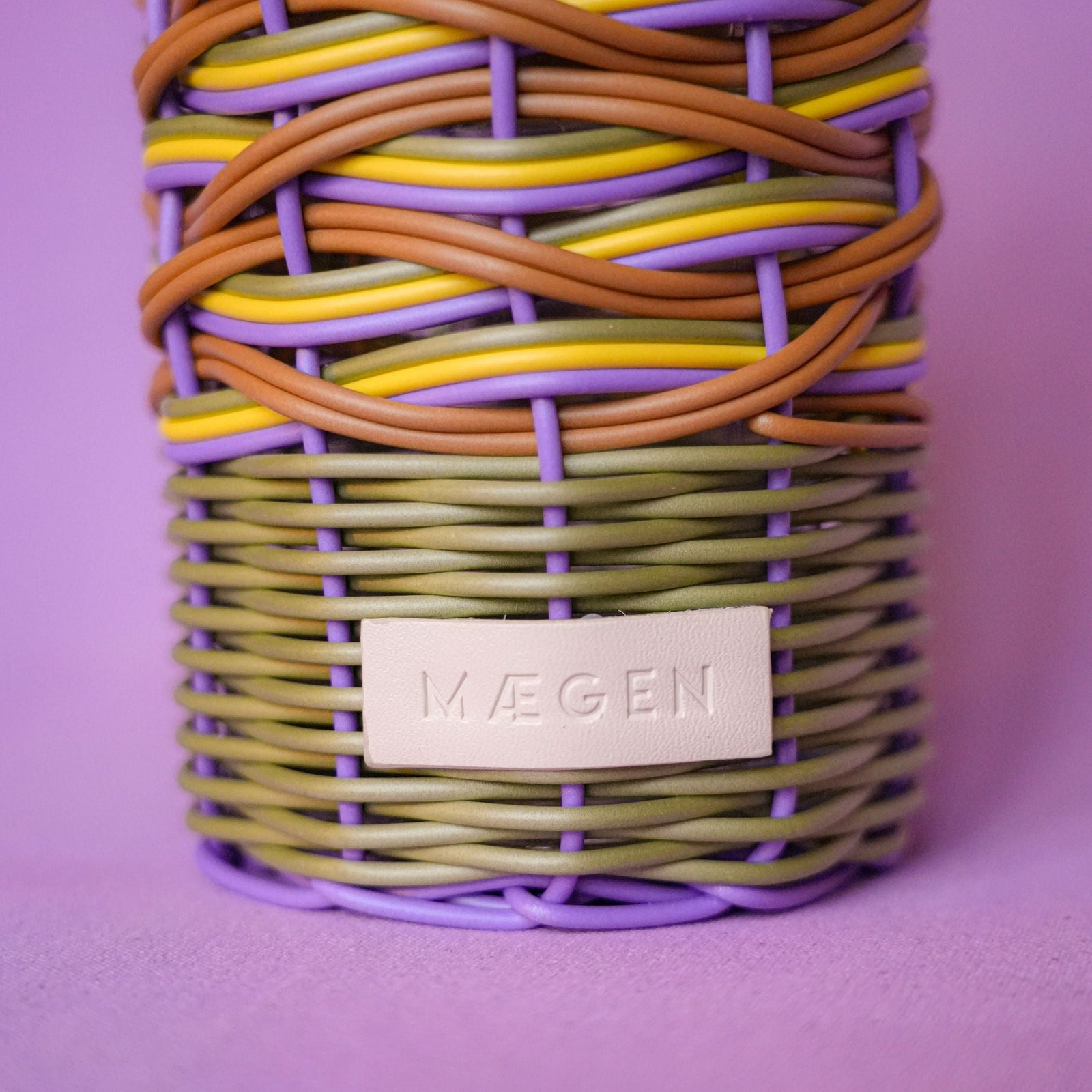 Woven Oil Pourer | Yellow & Lilac-