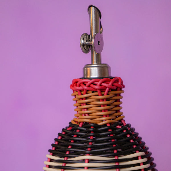 Woven Oil Pourer | Cream & Black