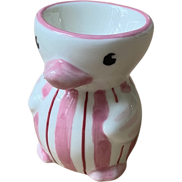 Pink Striped Chick Egg Cup