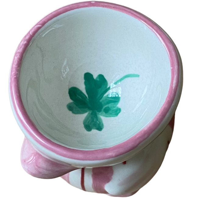 Pink Striped Chick Egg Cup