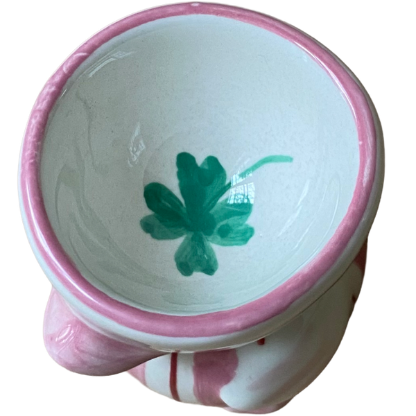 Pink Striped Chick Egg Cup