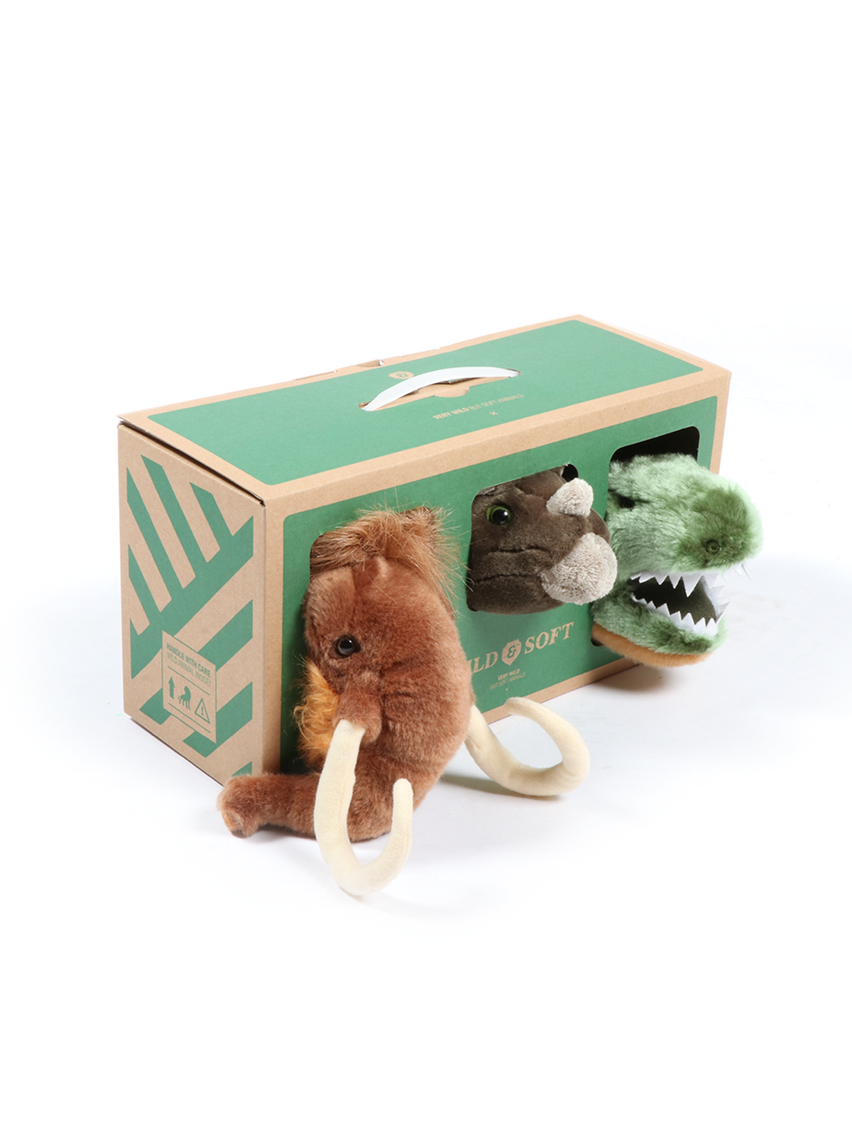 Prehistoric Box Set of 3 Wall Mini Mounted Plush Heads