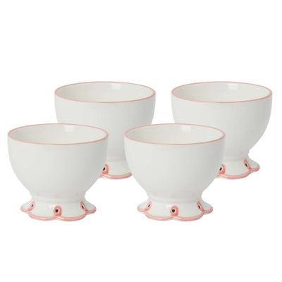 Pretty In Pink Scalloped Nibbles Bowl - Set of 4 - Casa by Josephine Jenno