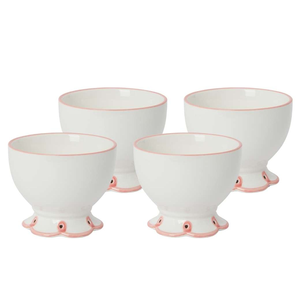Pretty In Pink Scalloped Nibbles Bowl - Set of 4 - Casa by Josephine Jenno