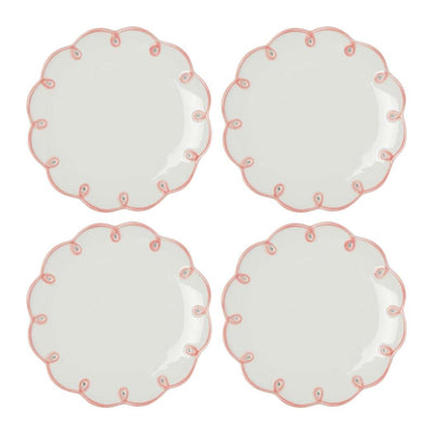 Pretty in Pink Scalloped Plates - Set of 4 Side Plates - Casa by Josephine Jenno