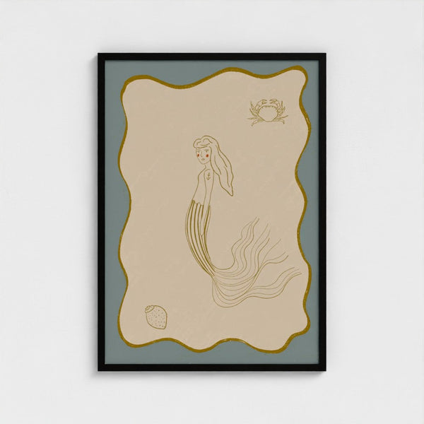 The Mermaid and the Crab Art Print