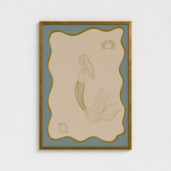 The Mermaid and the Crab Art Print