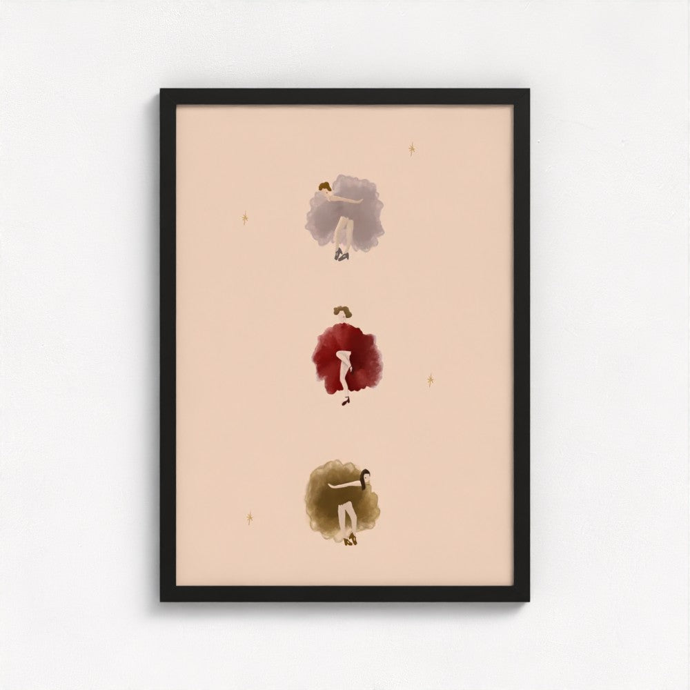 The Lady in Gold art print — framed print mock-up, alternative frame colour, view 4