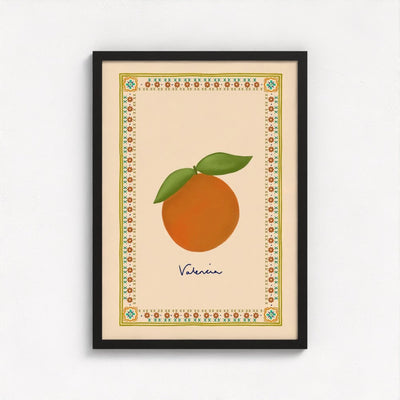 Valencia art print — framed print mock-up, alternative frame colour, view 4