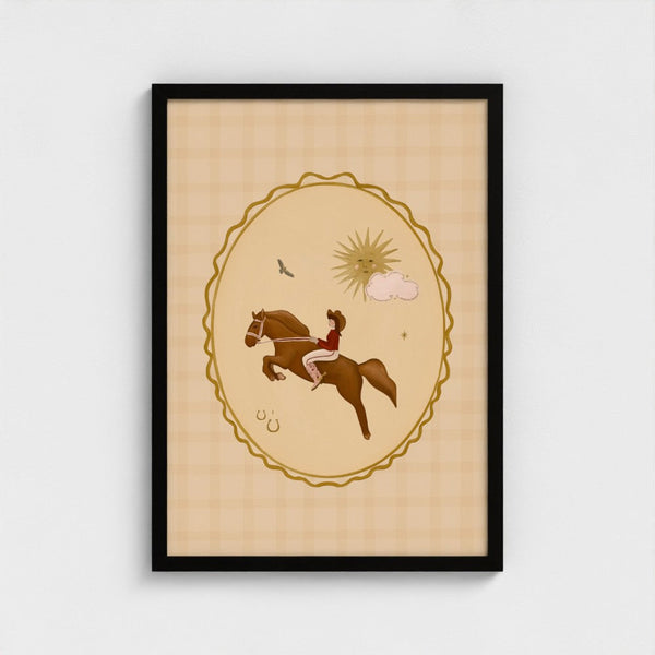 Cowgirl Cameo Art Print