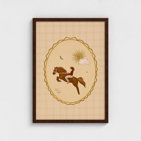 Cowgirl Cameo Art Print