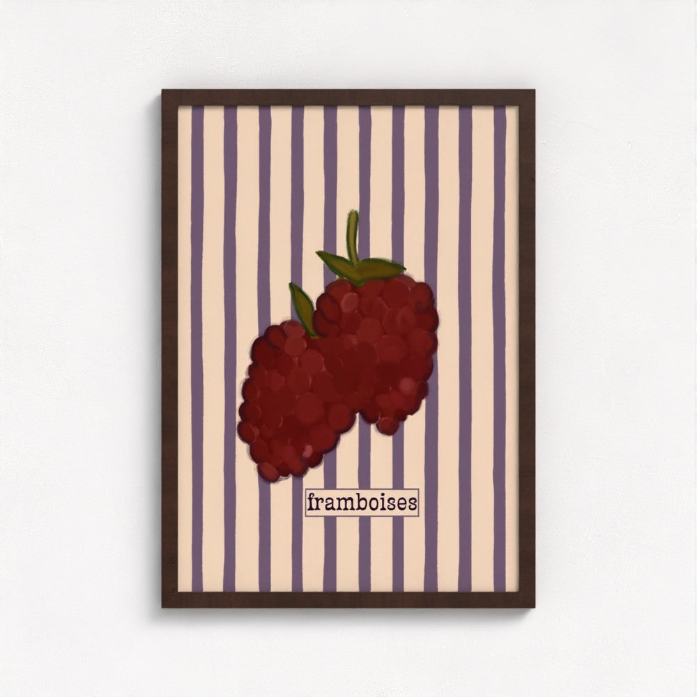 Framboise art print — framed print mock-up, alternative frame colour, view 2