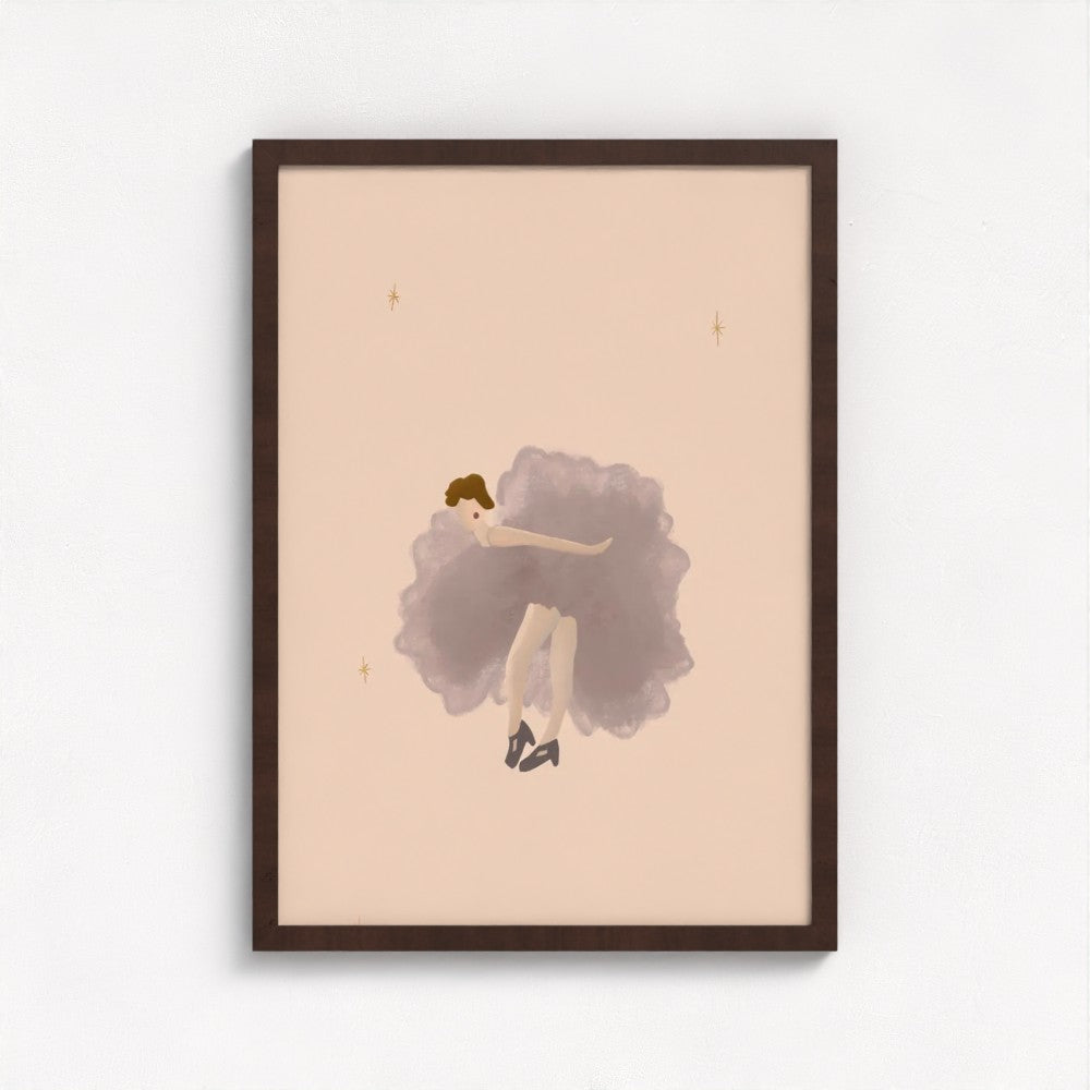 The Lady in Mauve art print — framed print mock-up, alternative frame colour, view 2