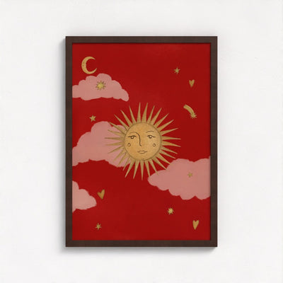 Le Soleil art print — framed print mock-up, alternative frame colour, view 2