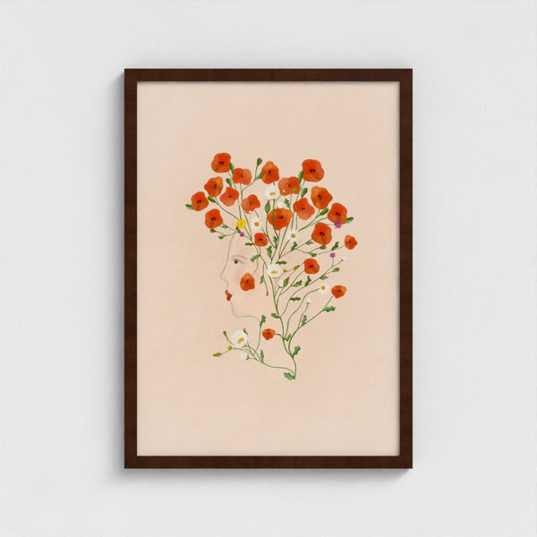 From the Poppies she Bloomed Art Print