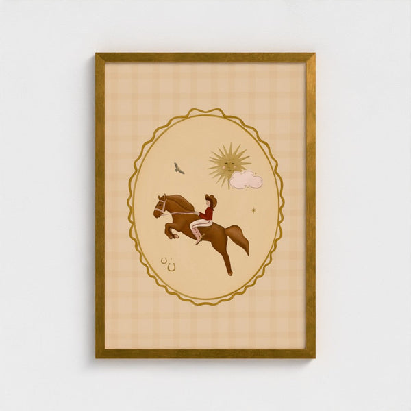 Cowgirl Cameo Art Print