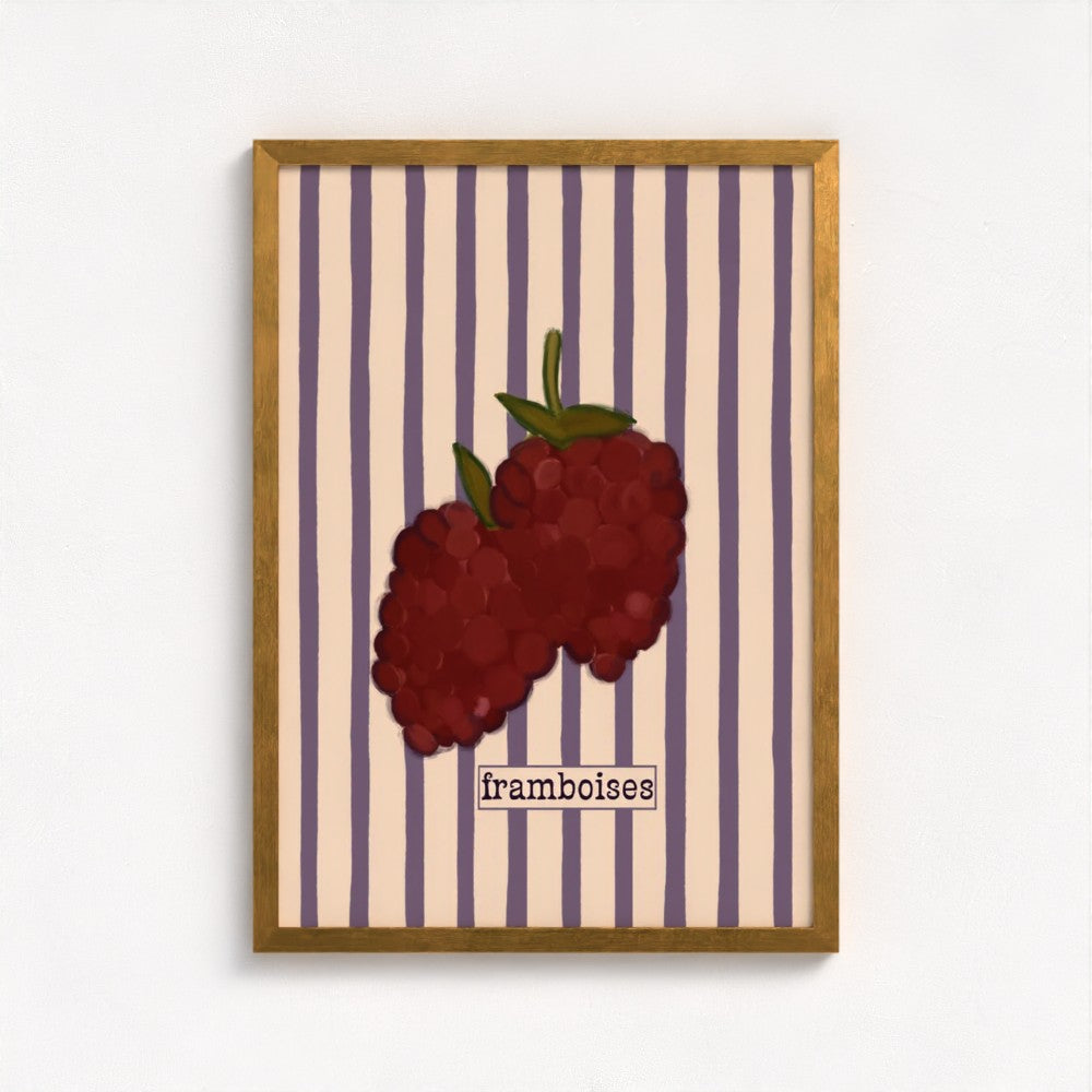 Framboise art print — framed print mock-up, alternative frame colour, view 5