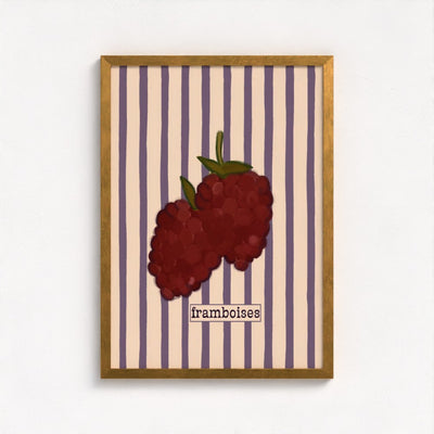Framboise art print — framed print mock-up, alternative frame colour, view 5