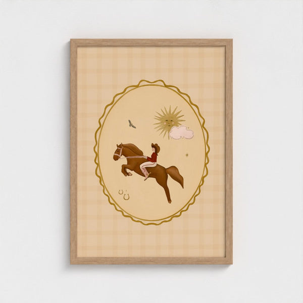Cowgirl Cameo Art Print
