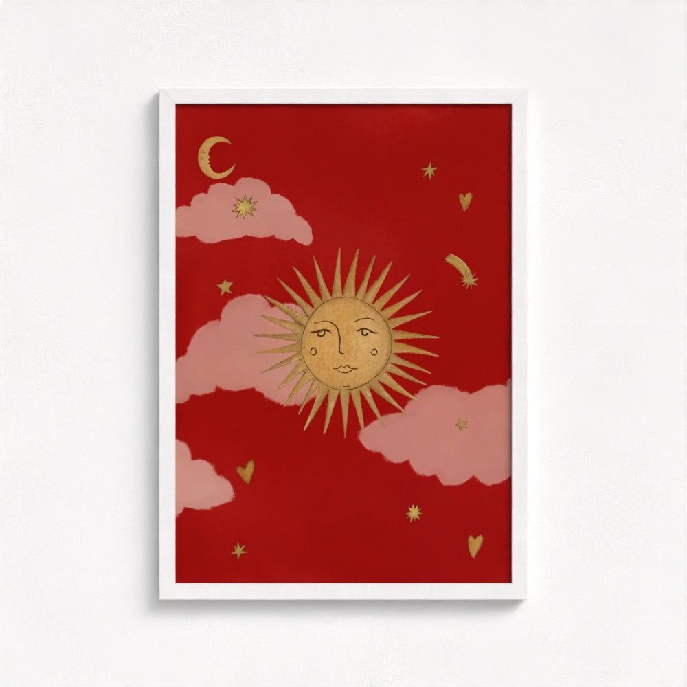 Le Soleil art print — framed print mock-up, alternative frame colour, view 4