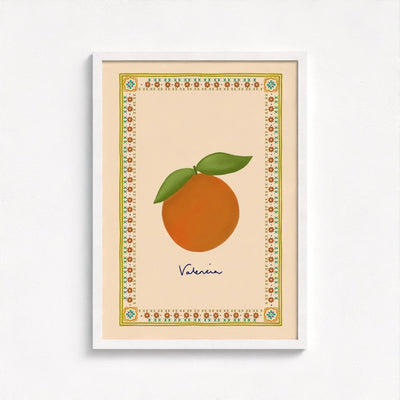 Valencia art print — framed print mock-up, alternative frame colour, view 3