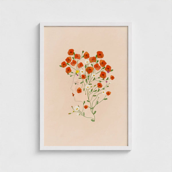 From the Poppies she Bloomed Art Print