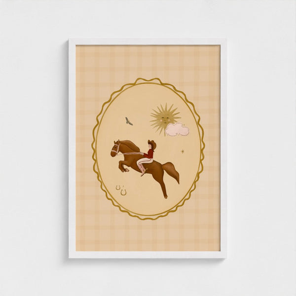 Cowgirl Cameo Art Print