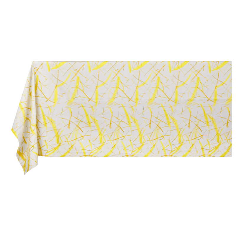 Roman Breeze Square Printed Linen Tablecloth