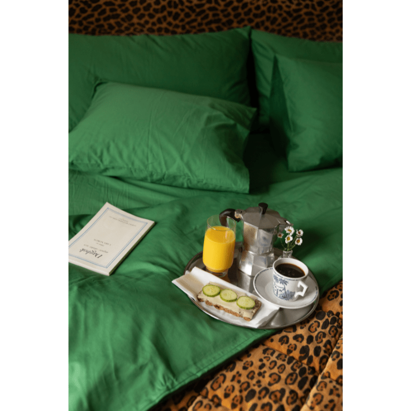 Child's Large Leopard Print/Green Reversible Bedspread