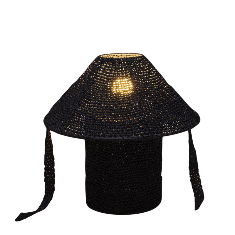 Black Crochet Lamp