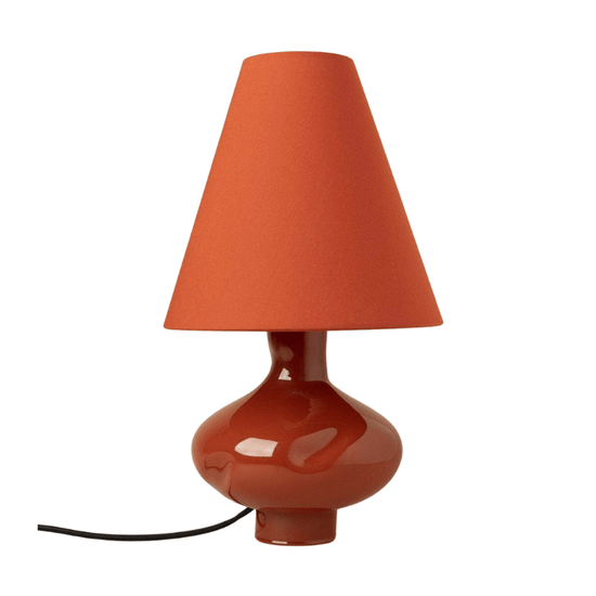 Dark Red Conical Glass Lamp II