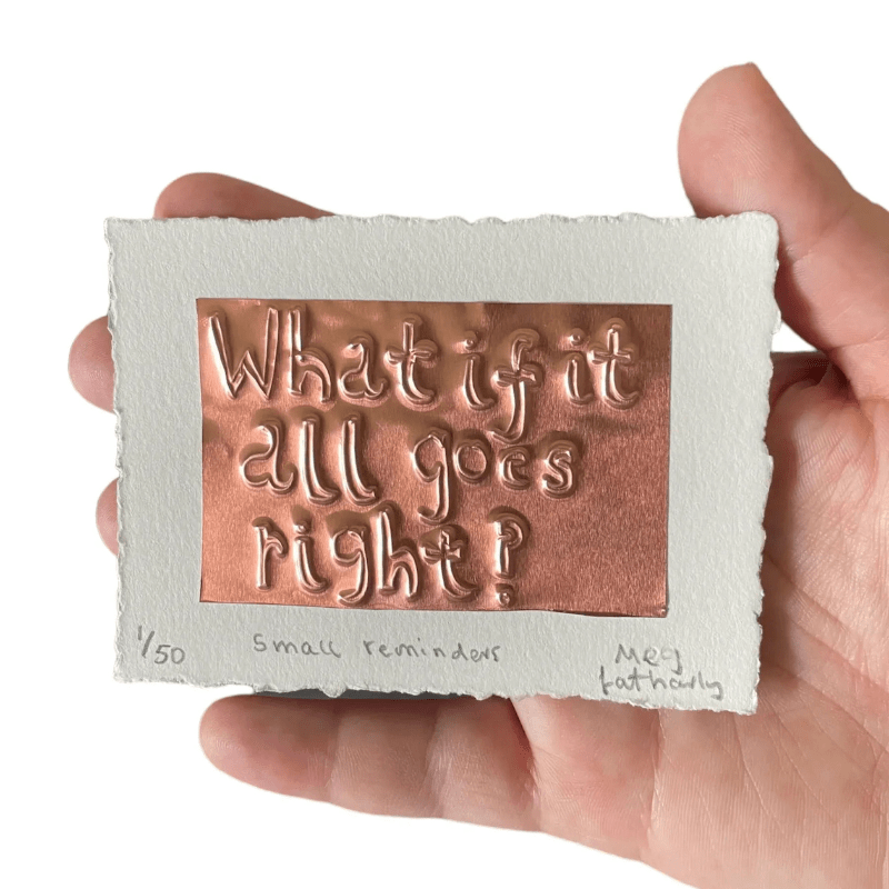 Rose Gold Brass Tin Embossing On Paper