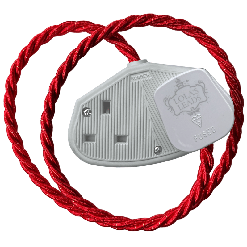 Fabric Extension Cable in Gilded Crimson