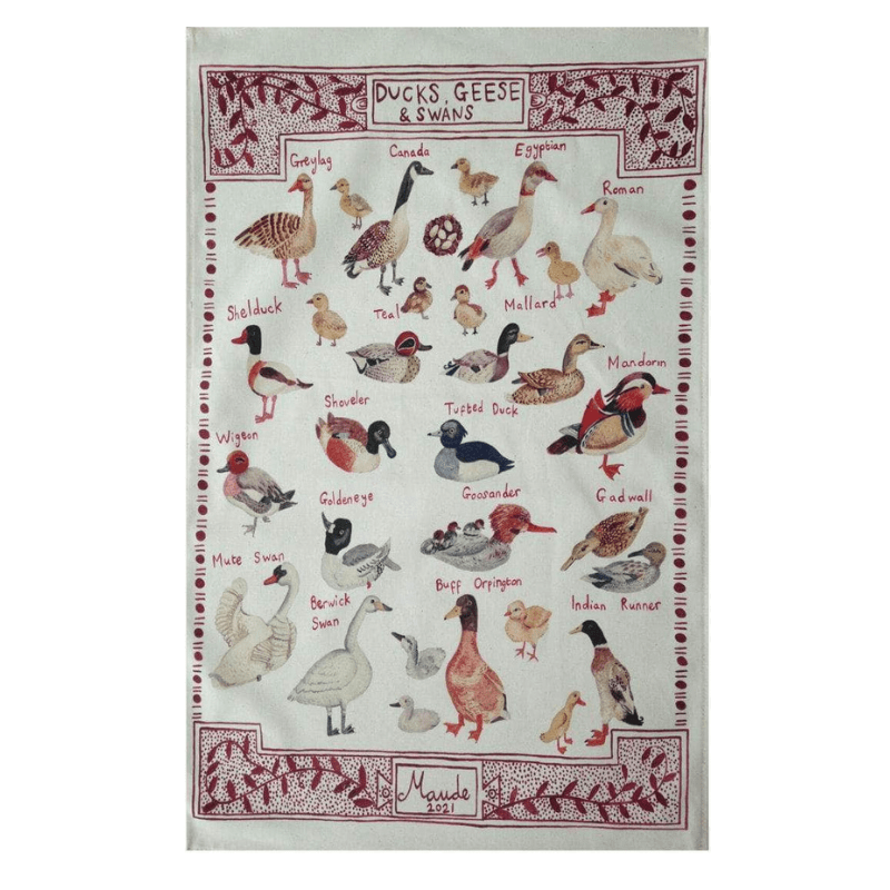 Ducks, Geese & Swans Tea Towel